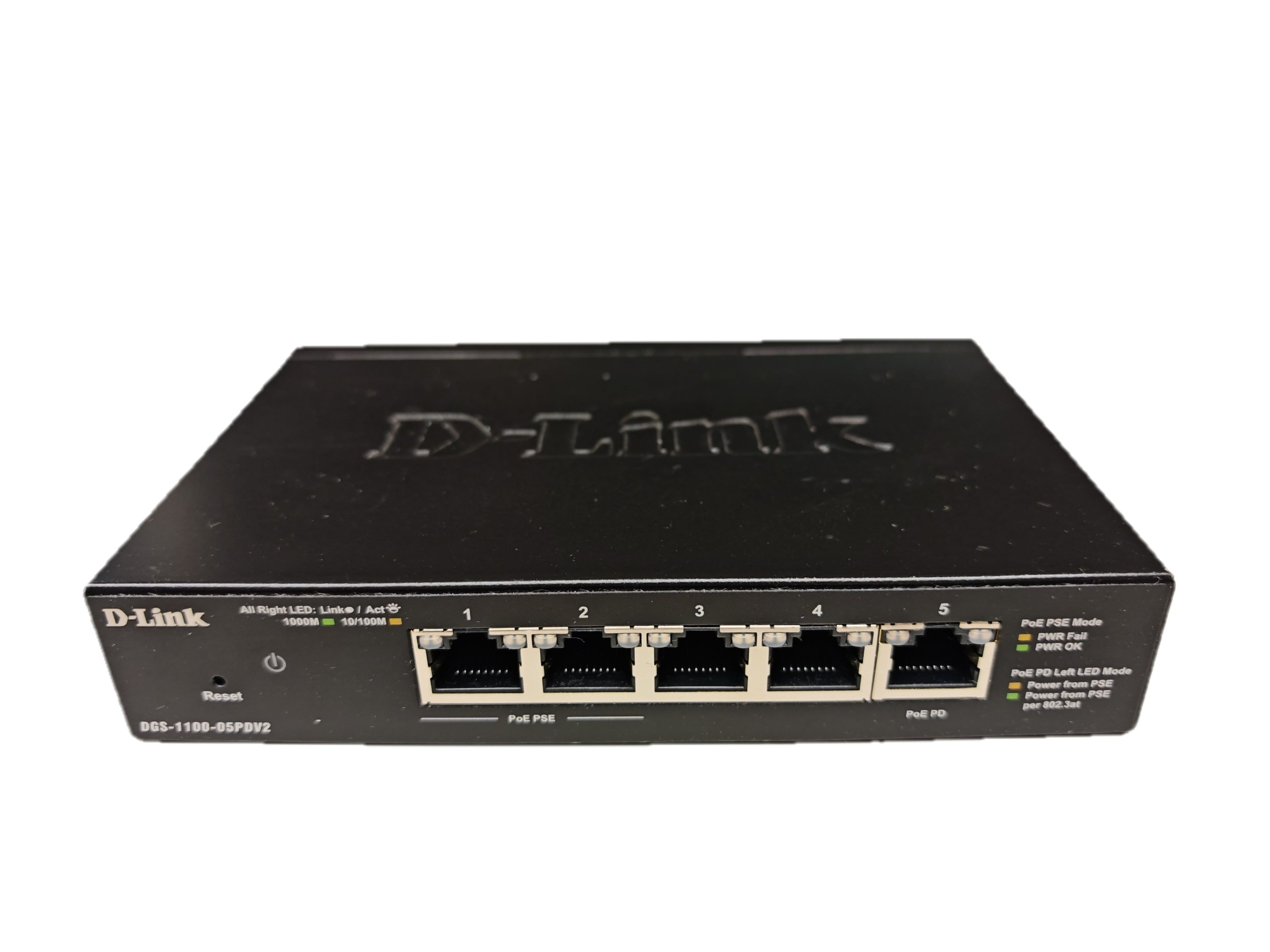 D-Link Switch Gigabit Smart DGS-1100-05PDV2, 5-port, 1 Gbit/s, 2x PoE, managed