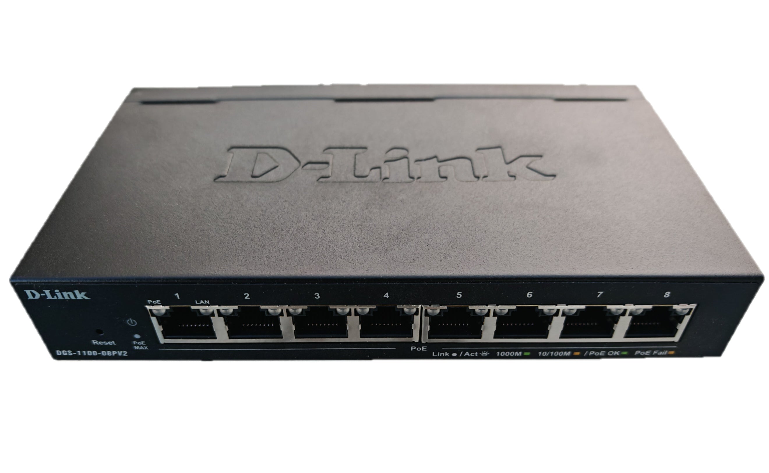D-Link DGS-1100-08PV2 – 8-Port Gigabit Smart Managed Switch, PoE+ (Layer 2)
